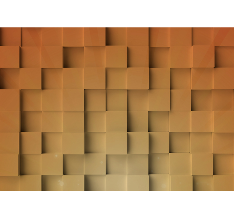 Wall mural pattern textured cube design - TenStickers