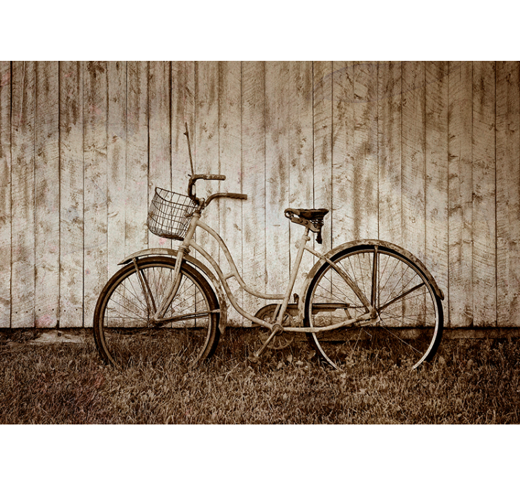 Automotive wall murals vintage bicycle scene - TenStickers