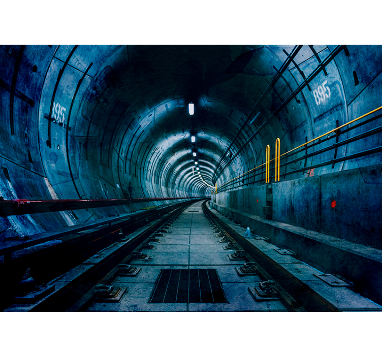 Underground Tunnel Perspective 3d mural wallpaper - TenStickers