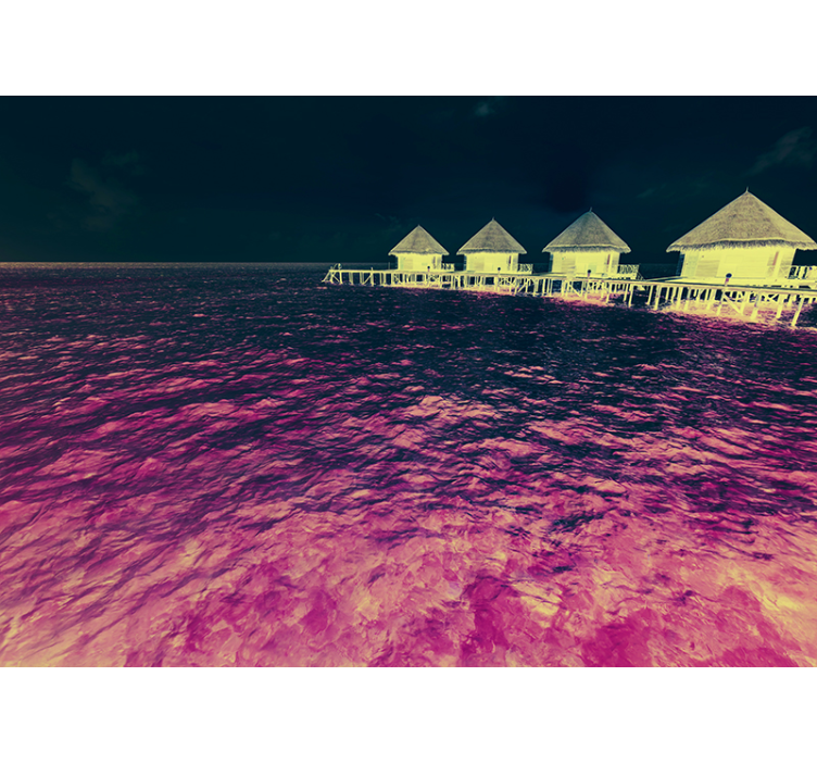 Serene Water Retreat lake mural wallpaper - TenStickers