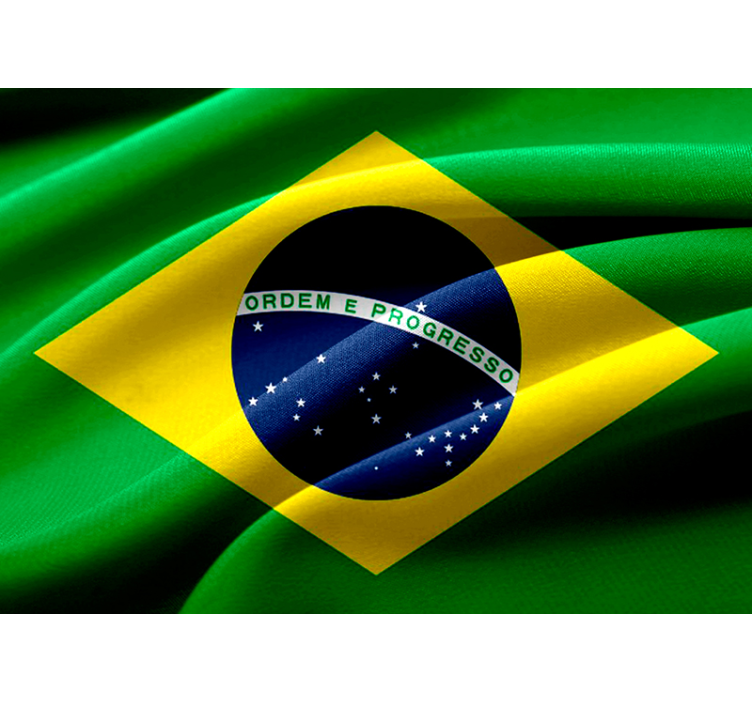 Wall mural city brazilian flag design - TenStickers