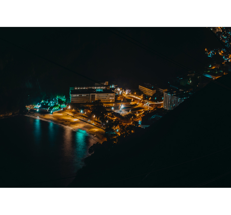 Wall mural city night cityscape view - TenStickers