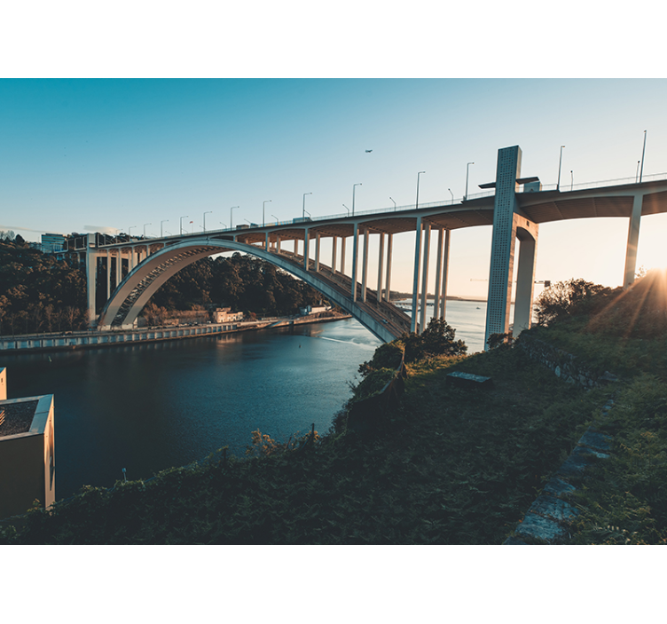 Architectural Bridge View wall mural city - TenStickers