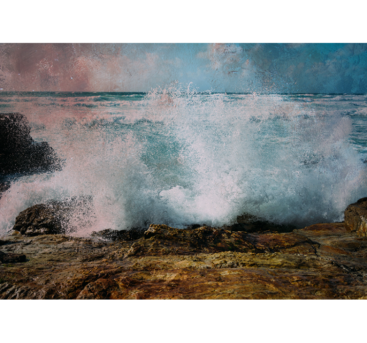 Rough Ocean Waves sea wall mural - TenStickers