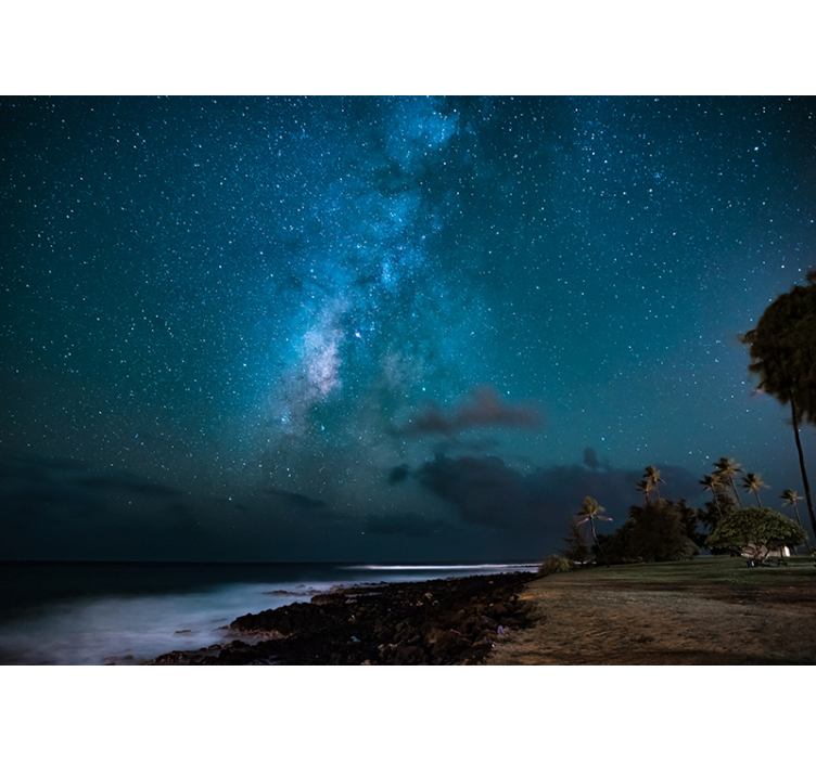 Starry Night Sky space wall mural - TenStickers