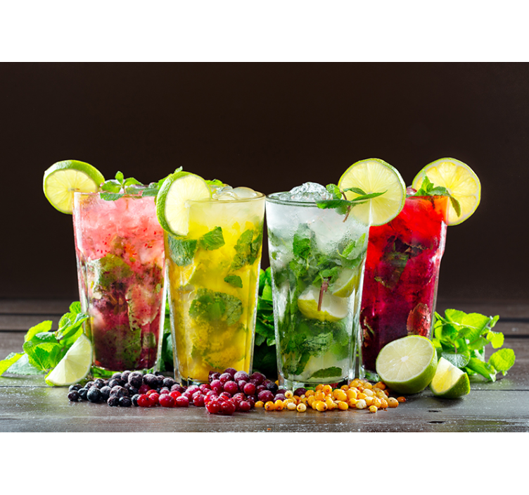 Other wall mural pattern refreshing drink showcase - TenStickers