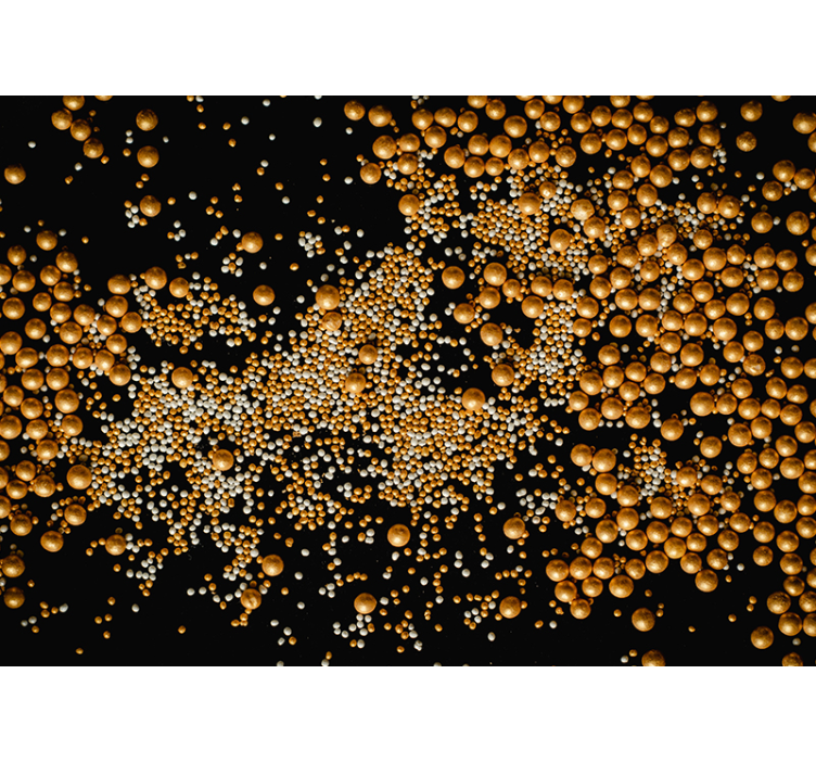 Abstract mural wallpaper golden sphere design - TenStickers