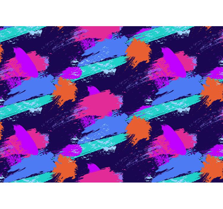 Abstract mural wallpaper colorful brush strokes - TenStickers