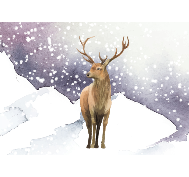 Wall mural animals majestic deer scene - TenStickers