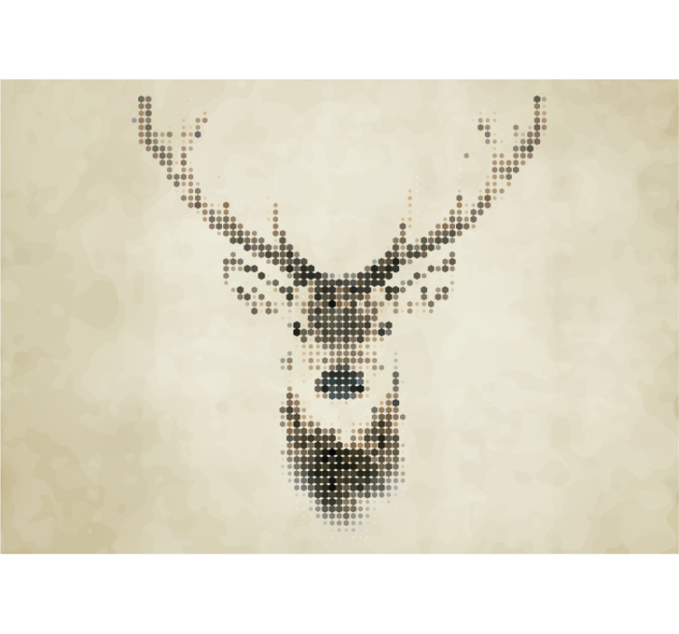 Wall mural animals stylized deer head - TenStickers