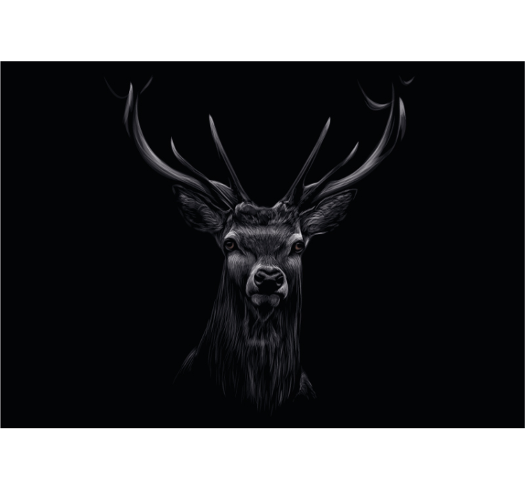 Wall mural animals majestic stag portrait - TenStickers