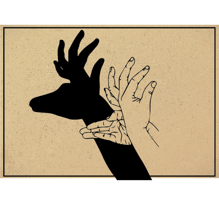Stag puppet shadow wall mural - TenStickers