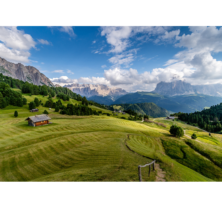 Landscape wall mural mountainous serenity view - TenStickers