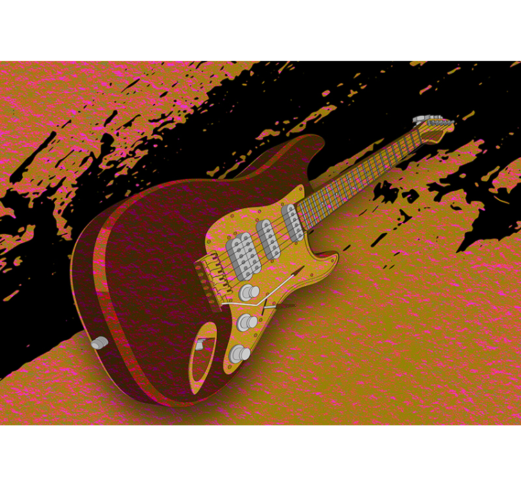Wall mural music electric guitar artwork - TenStickers