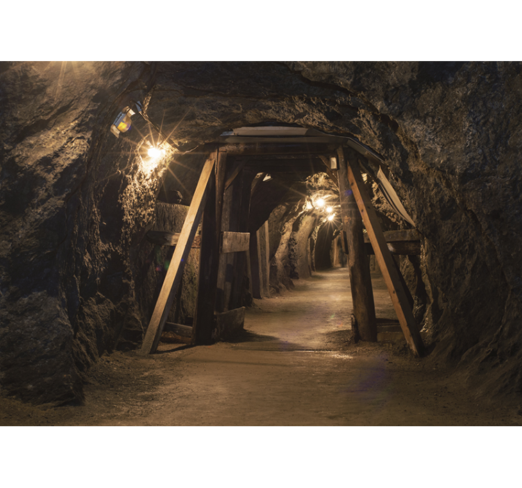 Landscape wall mural cave passageway scene - TenStickers