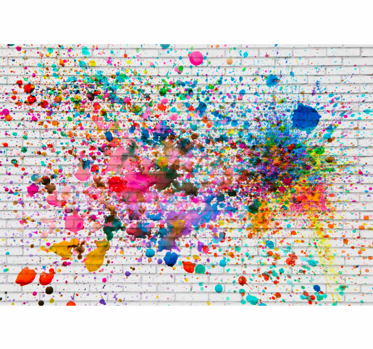 Wall mural painting colorful splatter burst - TenStickers