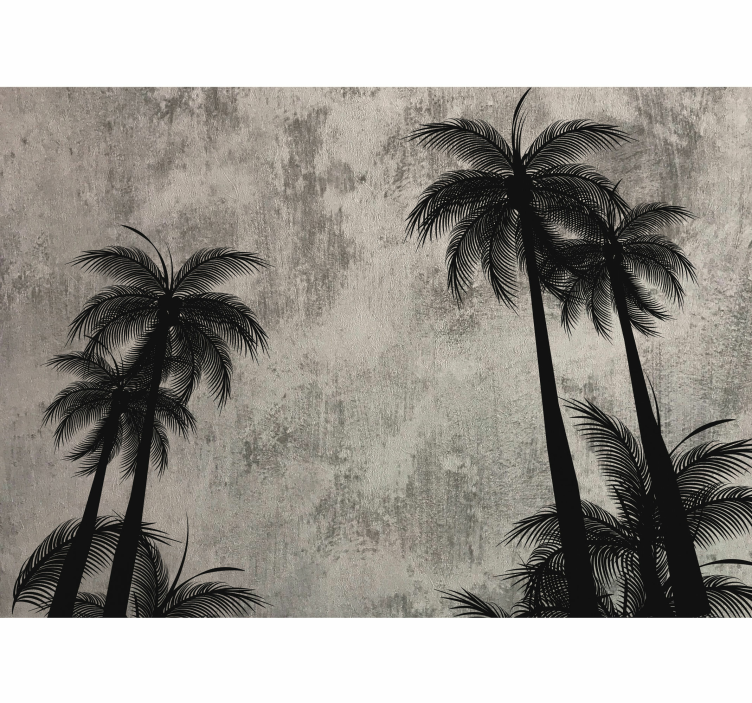 Trees wall mural outline of palm trees - TenStickers