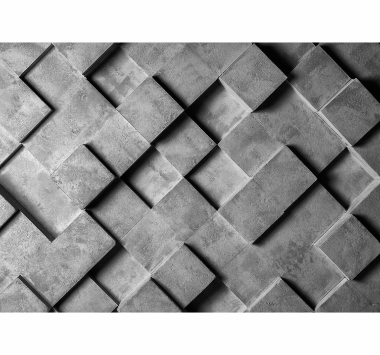 Wall mural pattern geometric grey design - TenStickers