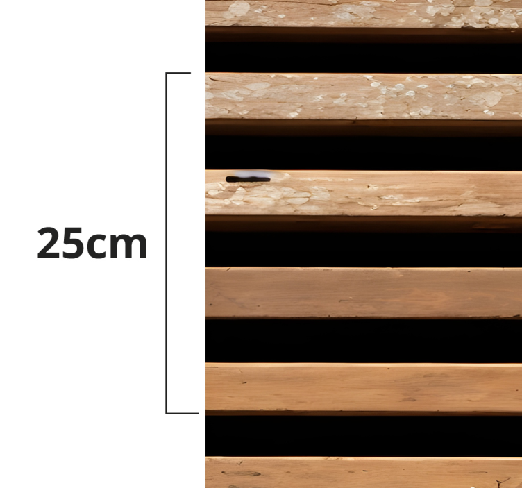 Horizontal slats wood wall mural - TenStickers