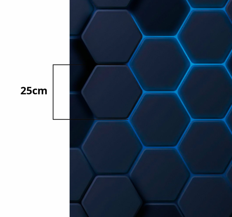 Wall mural pattern in hexagonal color shades - TenStickers