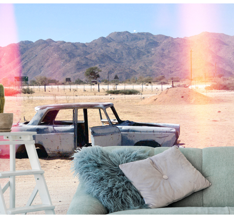 Abandoned classic car automotive wall murals - TenStickers