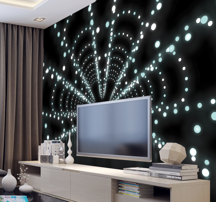 Abstract circles dynamic explosion 3d wallpaper - TenStickers