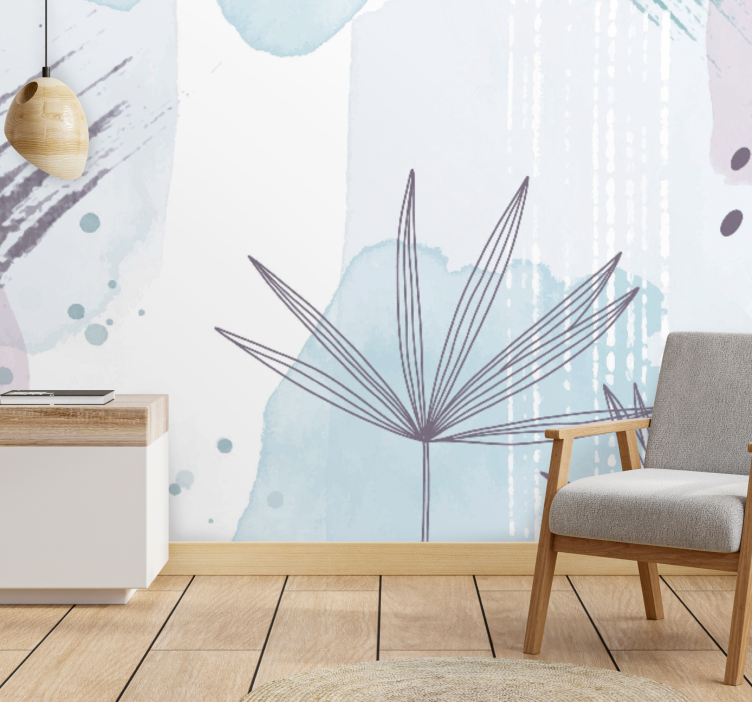 Abstract Floral Design wall mural hallway - TenStickers