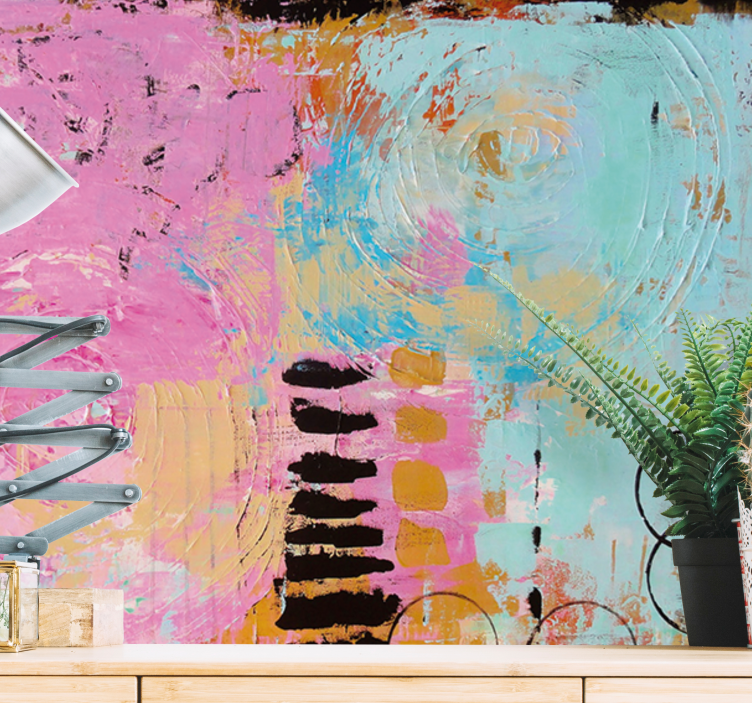 Abstract mural wallpaper abstract colorful swirls - TenStickers