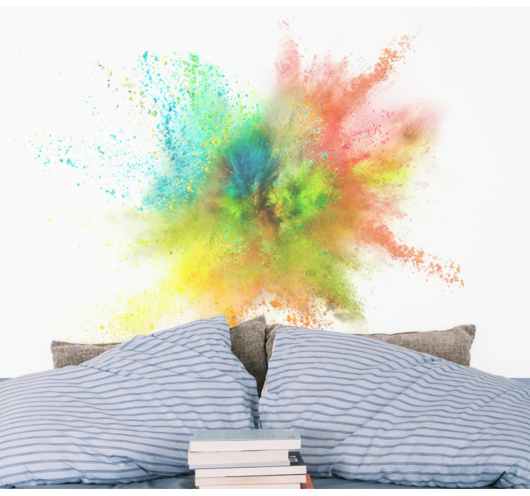 Abstract mural wallpaper colorful splash design - TenStickers