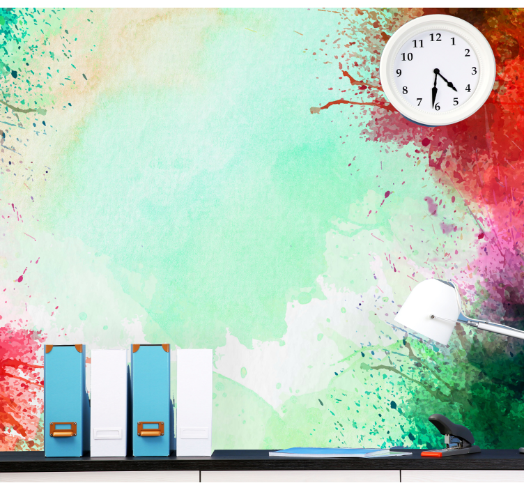 Abstract mural wallpaper colorful splash designs - TenStickers