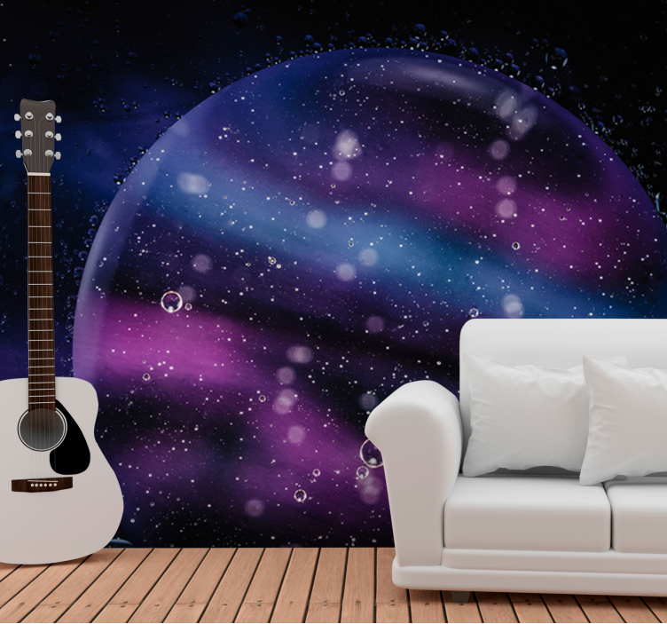 Abstract mural wallpaper cosmic bubble design - TenStickers