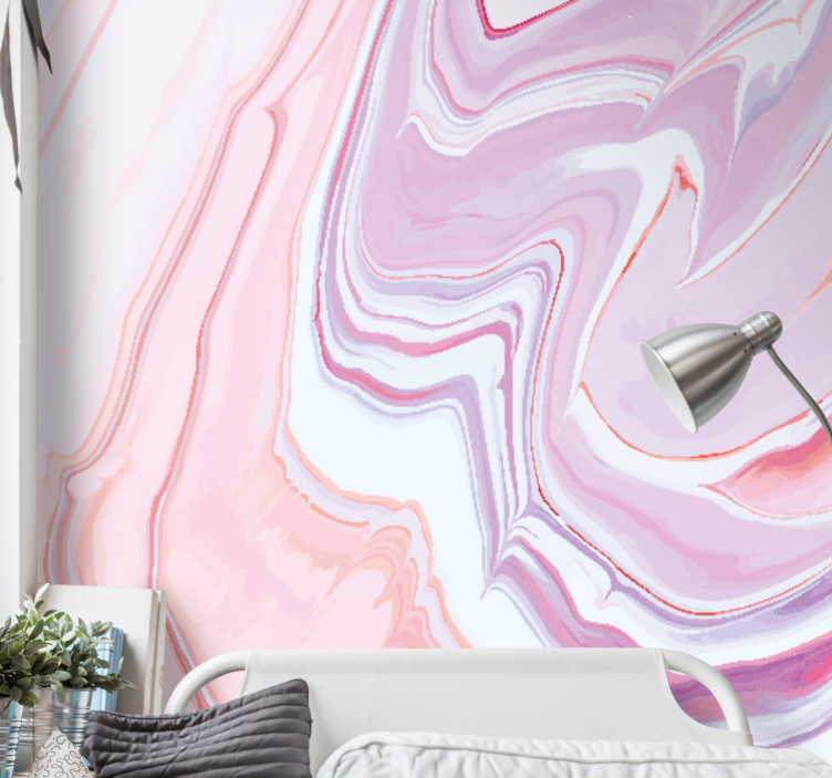 Abstract mural wallpaper fluid marble design - TenStickers