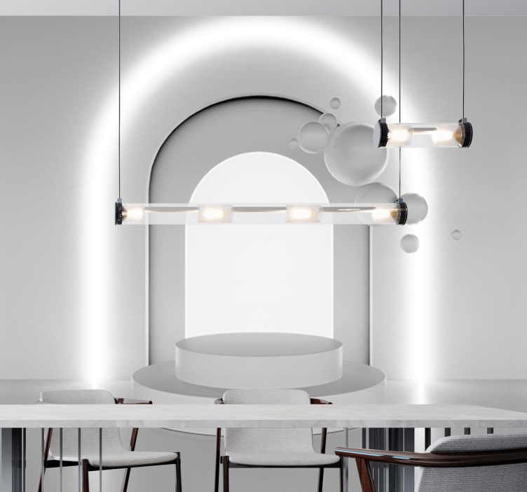 Abstract mural wallpaper geometric arch design - TenStickers