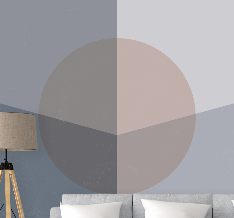 Abstract mural wallpaper geometric circular design - TenStickers