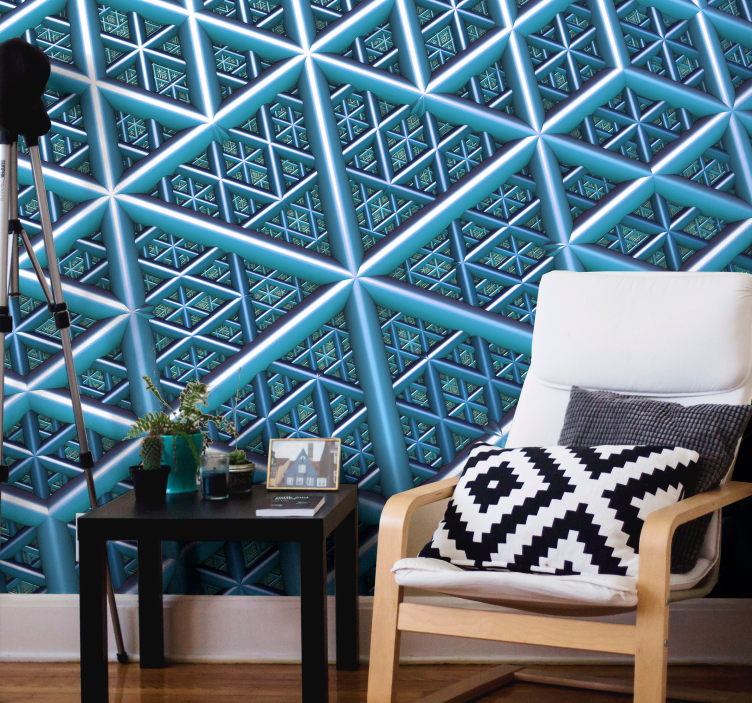 Abstract mural wallpaper geometric pattern design - TenStickers
