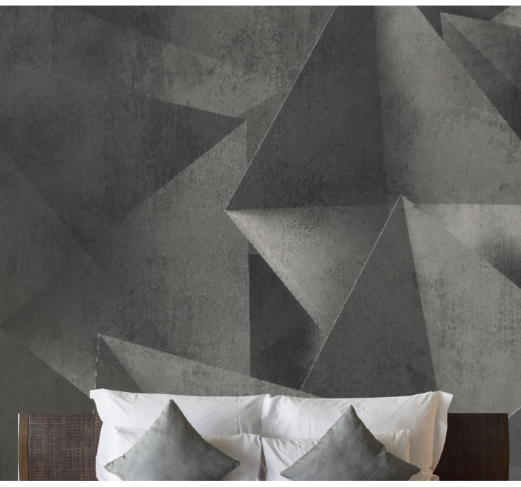 Abstract mural wallpaper geometric shapes design - TenStickers