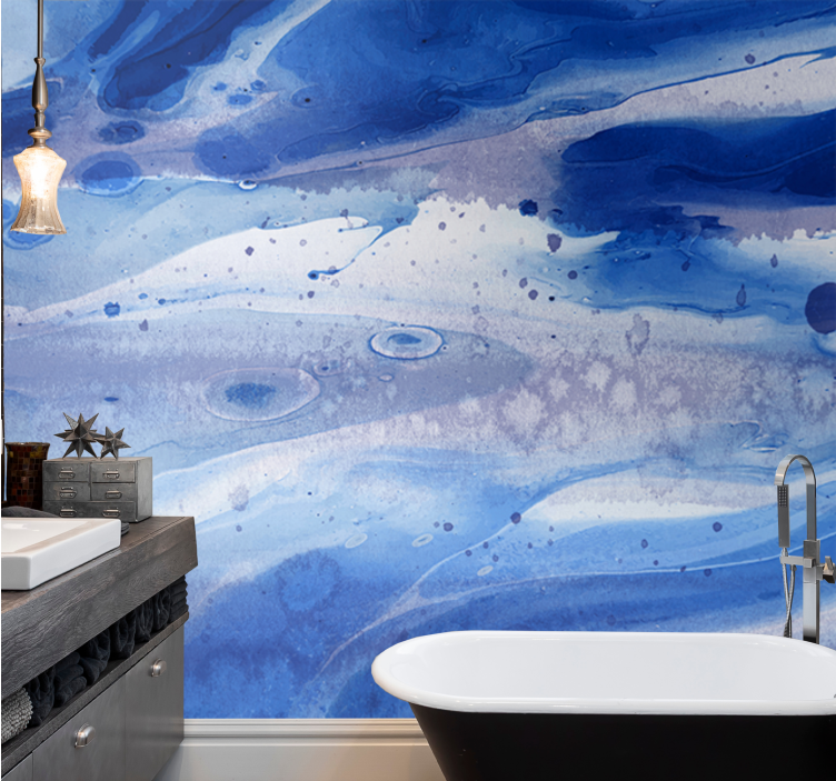 Abstract mural wallpaper ocean wave designs - TenStickers