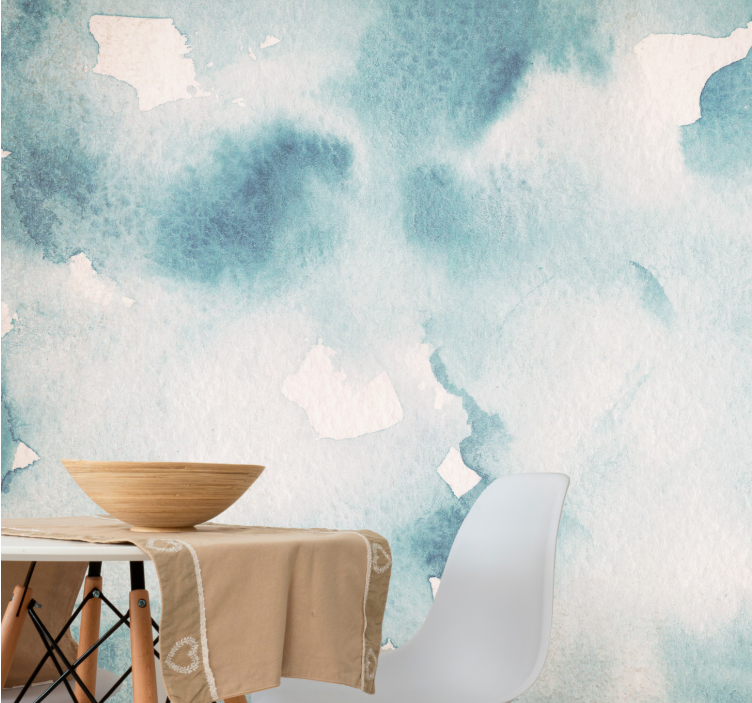 Abstract mural wallpaper soft watercolor design - TenStickers