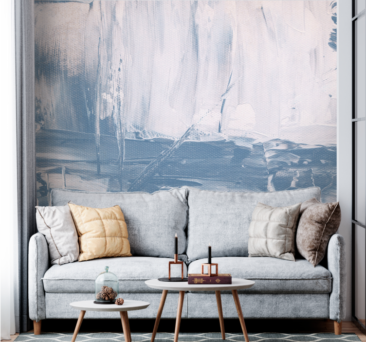 Abstract mural wallpaper textured canvas designs - TenStickers