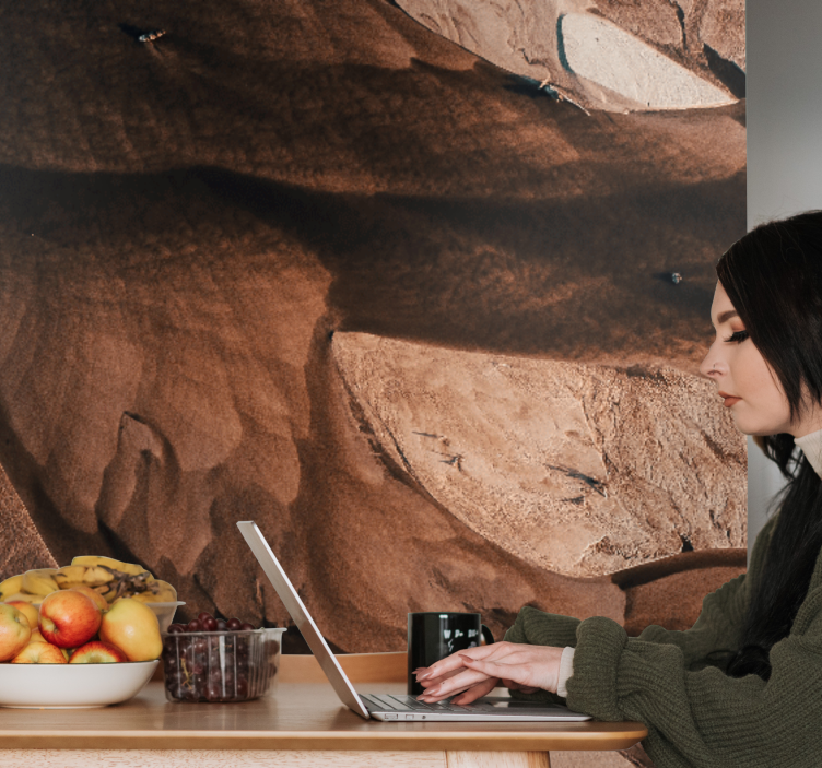 Abstract mural wallpaper textured sand patterns - TenStickers