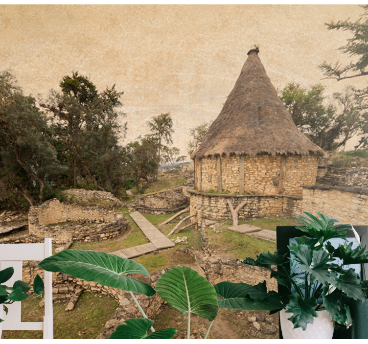 Ancient structure landscape landscape wall mural - TenStickers