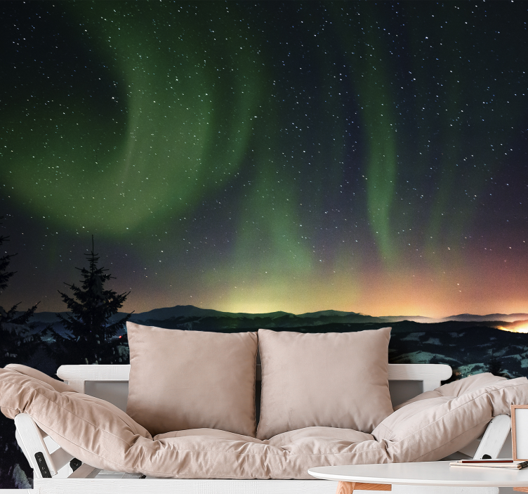Aurora Borealis Showcase sky mural wallpaper - TenStickers
