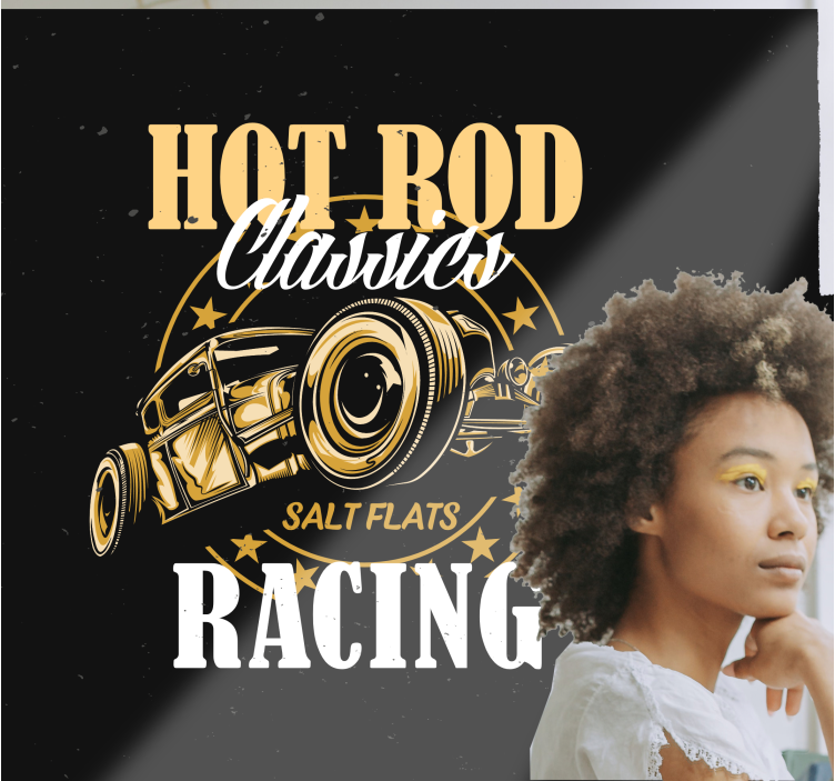 Automotive wall murals classic car racing art - TenStickers