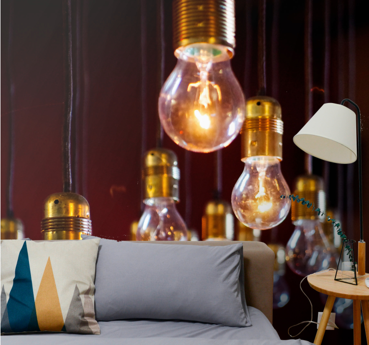 Automotive wall murals edison bulb cluster - TenStickers