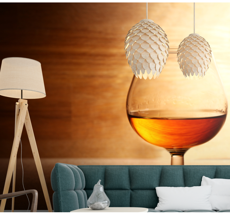 Automotive wall murals glass of liquor - TenStickers