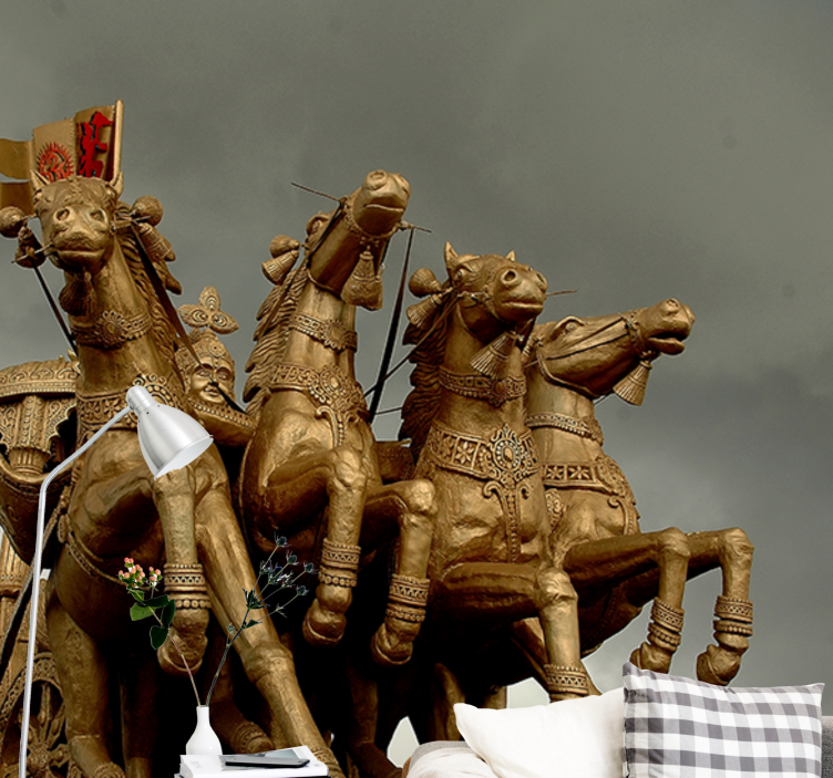 Automotive wall murals historical chariot horses - TenStickers