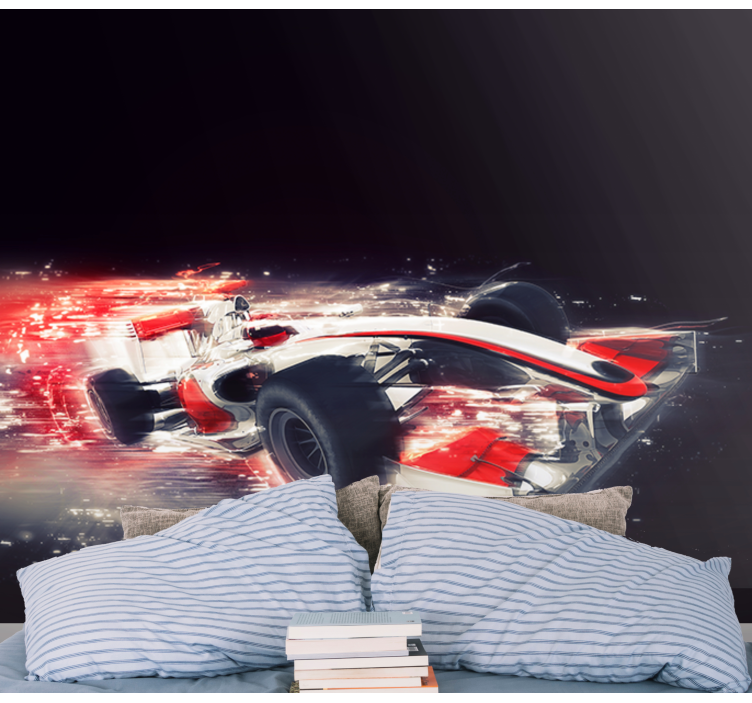Automotive wall murals racing car motion - TenStickers