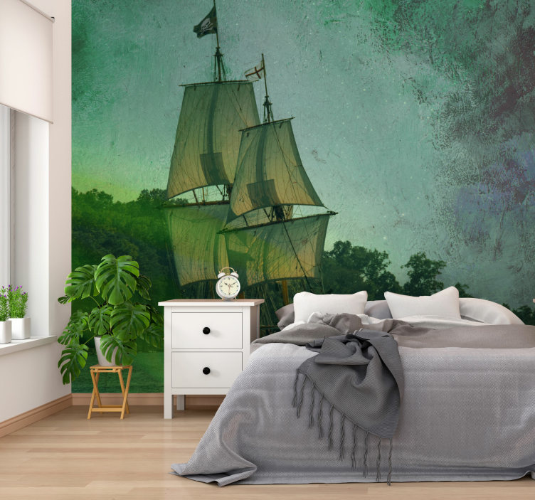 Automotive wall murals sailing vessel design - TenStickers