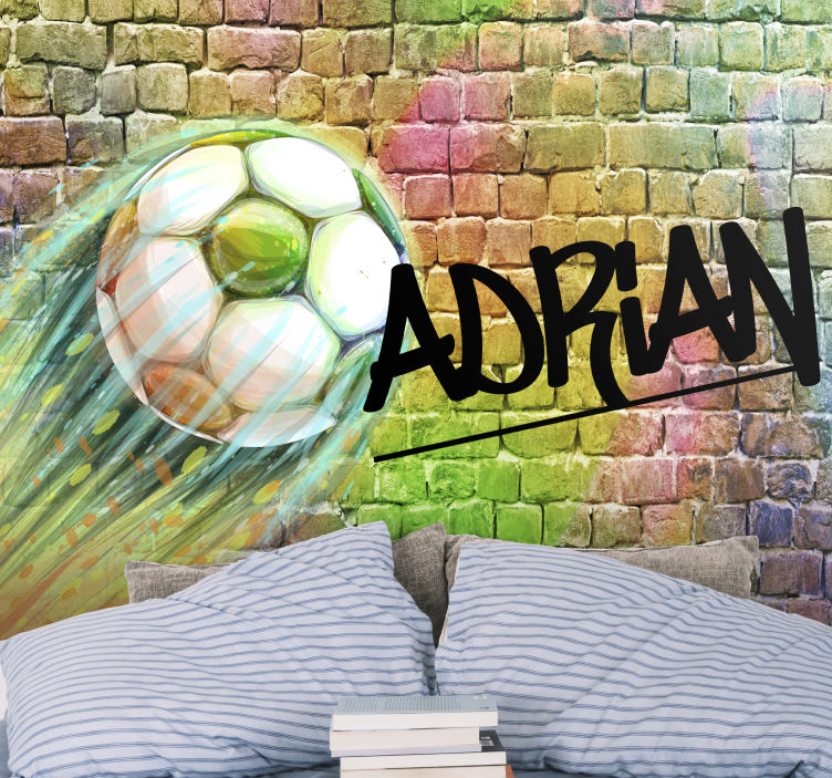 Automotive wall murals soccer ball motion - TenStickers