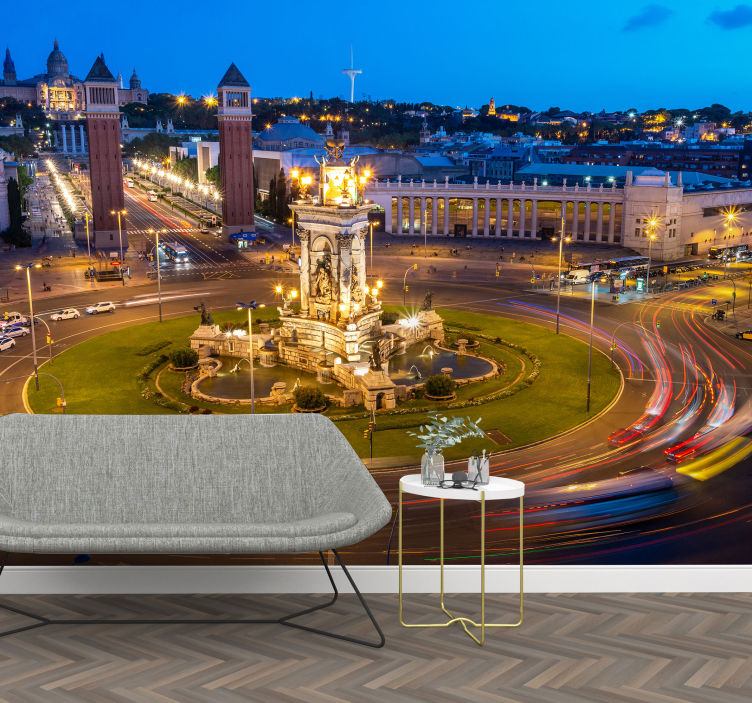 Barcelona Plaza de España City wall mural - TenStickers